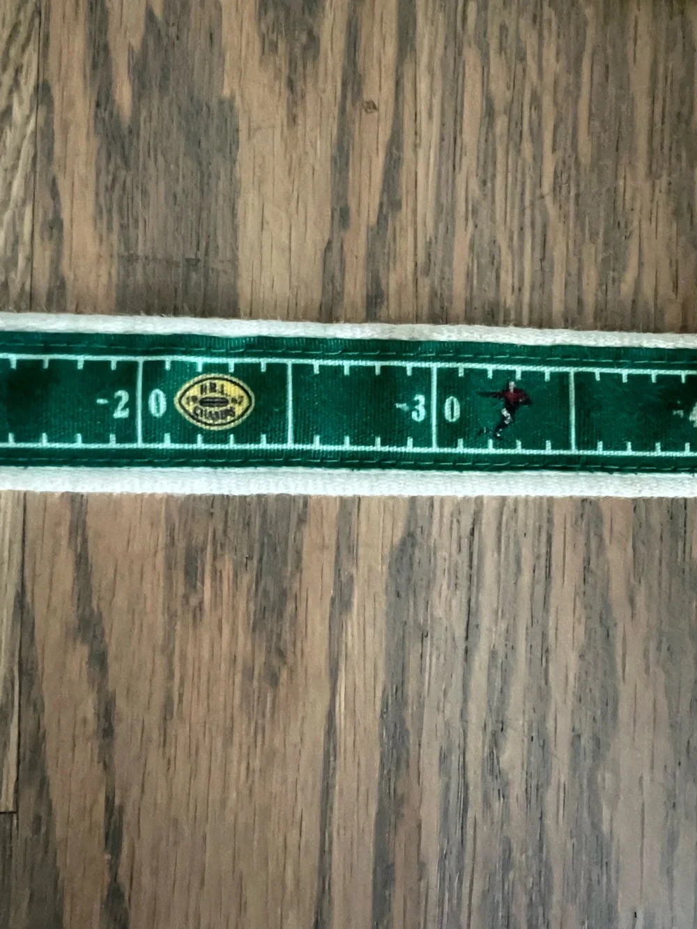 Ralph Lauren White Strap with Green Football Field Accent